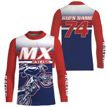 Load image into Gallery viewer, Extreme custom dirt bike riding kid men women UV jersey for biker Motocross shirt red MX off-road PDT192