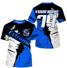 Load image into Gallery viewer, Youth&amp;adult jersey for Motocross blue UV custom number name dirt bike off-road extreme long sleeves PDT181