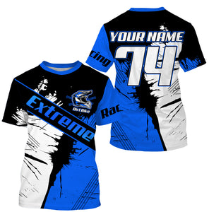 Youth&adult jersey for Motocross blue UV custom number name dirt bike off-road extreme long sleeves PDT181