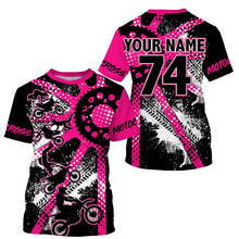 Load image into Gallery viewer, Dirt bike freestyle kid men women custom MX jersey UPF30+ pink Motocross gear racing shirt PDT299