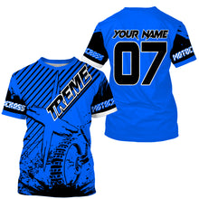Load image into Gallery viewer, Custom blue MX jersey shirt UV extreme kid&amp;adult Motocross dirt bike racing off-road motorcycle PDT177