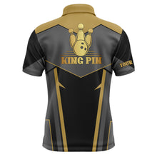 Load image into Gallery viewer, King Pin Custom Bowling Shirt for Men, Team Bowling Polo Short Sleeve, 3D Print Men Bowlers Shirt NBP16