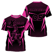Load image into Gallery viewer, Custom MX jersey kid adult UPF30+ pink dirt bike off-road extreme motogirl long sleeves shirt PDT258
