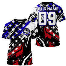 Load image into Gallery viewer, American flag Motocross youth men women jersey UV Live To Ride custom dirt bike shirt Patriotic PDT408