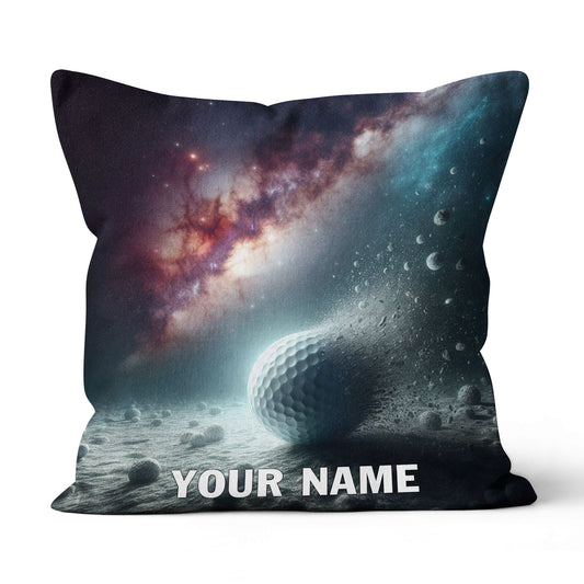 Golf Balls In Space Custom Golf Throw Pillow Personalized Golf Gifts LDT1155