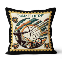 Load image into Gallery viewer, Funny Archer Custom Name Black Pillow Best Personalized Archery Pillows TDM0886