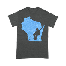 Load image into Gallery viewer, Wisconsin Ice Fishing Shirts, Winter Fishing Wisconsin State Love Fishing Standard T-shirt - FSD2920 D06