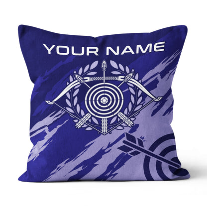 Personalized Purple Archery Throw Pillow Custom Name Target Pillow Gifts TDM0787