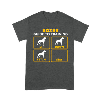 Boxer Standard T-shirt | Funny Guide to Training dog - FSD2408D08