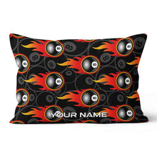 Load image into Gallery viewer, Custom 8 Ball Flame Full Printing Billiard Pillow, Snooker Pool Gifts TDM0749