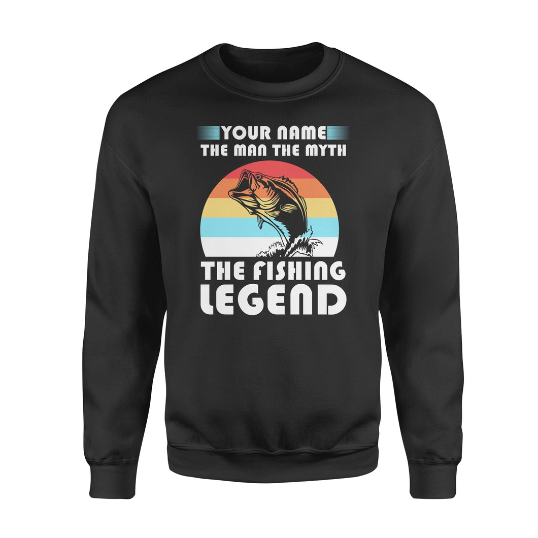 Custom name the man the myth the legend 1970s vintage retro personalized gift - Standard Crew Neck Sweatshirt