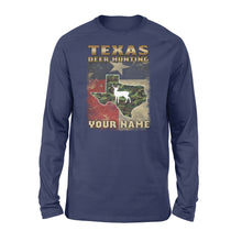 Load image into Gallery viewer, Texas deer hunting personalized gift custom name - Standard Long Sleeve