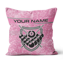 Load image into Gallery viewer, Personalized Pink Billiard 8 Ball Pillow Custom Pool Balls Pillow Gifts VHM0865