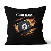 Load image into Gallery viewer, 8 Ball Pool Fire 3D Printed Billiard Pillow Custom Unique Throw Pillow TDM0744