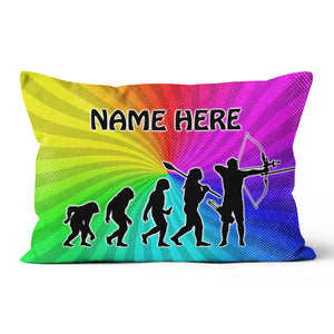 Personalized Funny Archery Evolution Pillow, Archery Colorful Pillows TDM0897