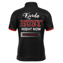 Load image into Gallery viewer, Personalized Men Polo Bowling Shirt, Strike Kinda Busy Right Now, Short Sleeves Bowlers Jersey NBP38