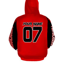 Load image into Gallery viewer, Red Motocross Hoodie UV Custom Adult Dirt Bike Hooded Jersey Pullover Hoodie Off-Road Motorcycle PDT429