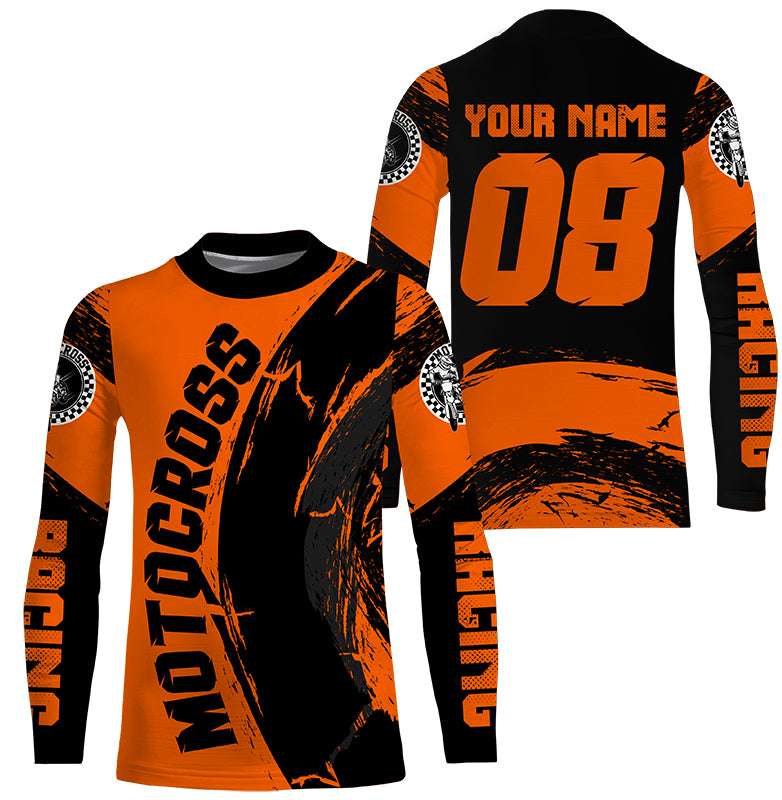  Customized Number Name MX Riding Jersey Kids Men Women  Motocross Racing UPF30+ Dirt Bike Off-Road Shirt PDT154 : Automotive