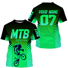 Load image into Gallery viewer, Green MTB Racing Jersey Kids Youth Mountain Biking Shirt UPF30+ Mens Cycling Jersey Boys Girls| SLC278