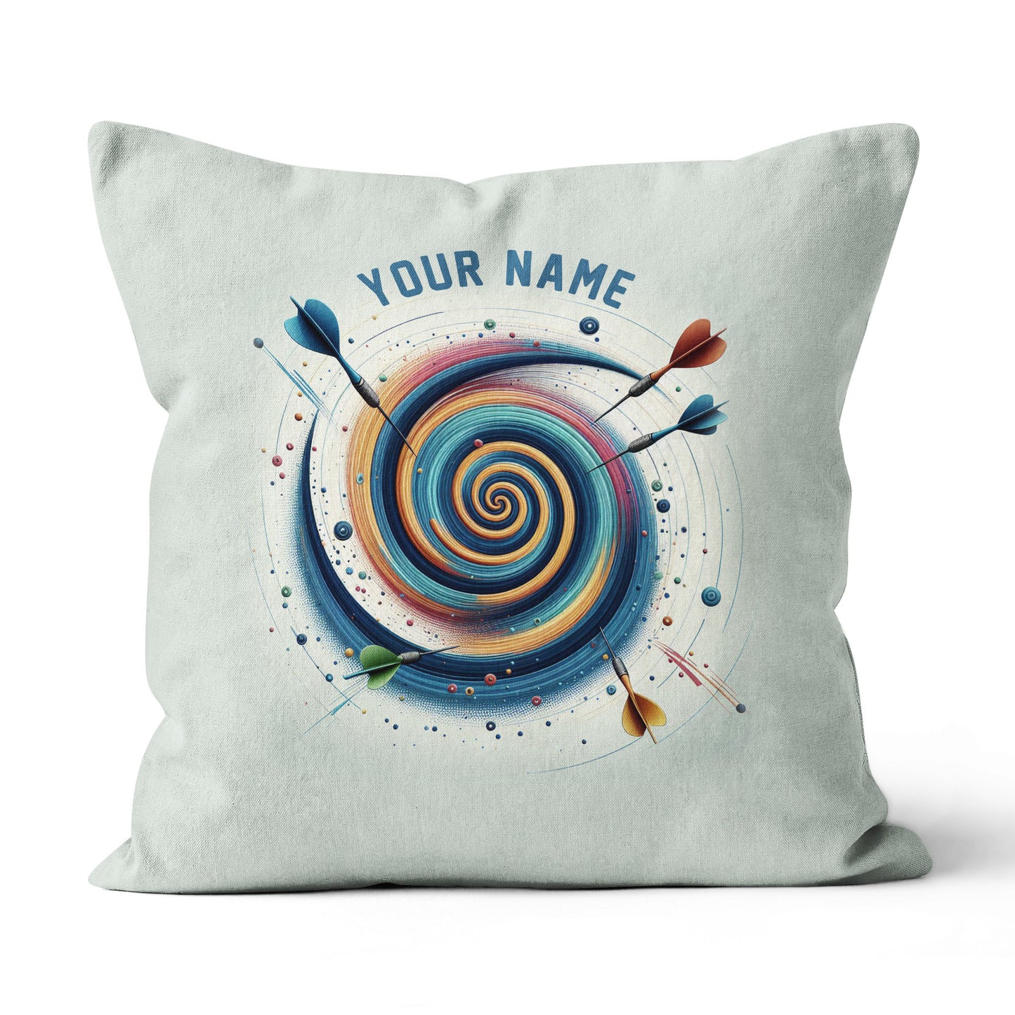 Spiral Dartboard Custom Pillow Personalized Darts Gifts For Dart Player LDT1163