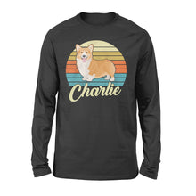Load image into Gallery viewer, Custom name awesome Corgi 1970s vintage retro personalized gift - Standard Long Sleeve