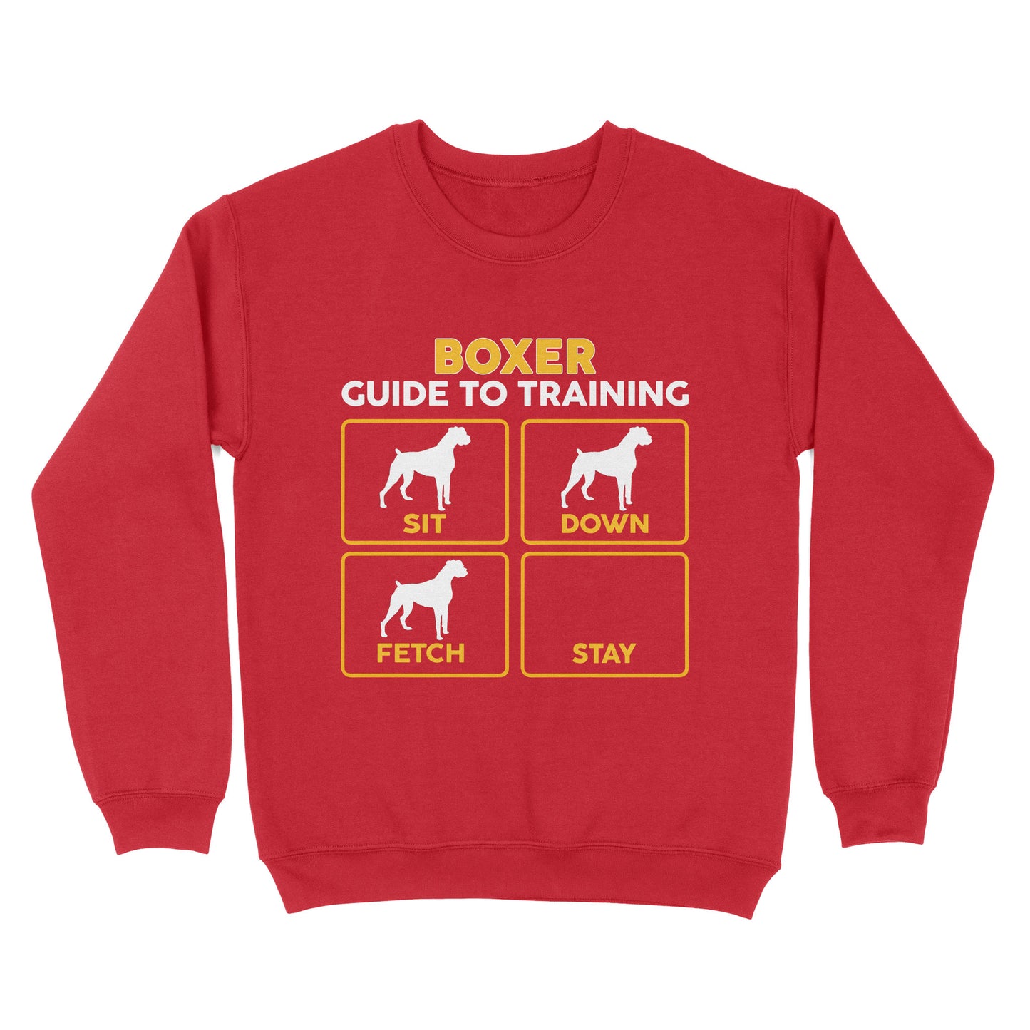 Boxer Standard Sweatshirt | Funny Guide to Training dog - FSD2408D08