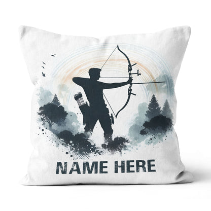 Personalized Watercolor Archer Archery Pillow Custom Archery Gifts Ideas VHM0917
