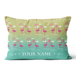 Gradient Tropical Flamingo Custom Golf Pillow Personalized Golfing Gifts LDT1106