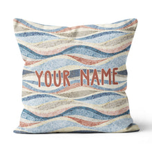 Load image into Gallery viewer, Rainbow Wavy Pattern Vintage Custom Pillow Personalized Pillow Gifts LDT1134