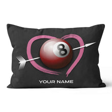 Load image into Gallery viewer, Personalized Ball 8 And Heart Billiard Pillow, Best Custom Cute Pillow TDM0750
