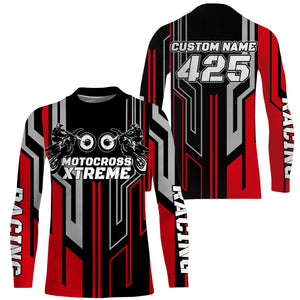 Personalized Extreme Motocross Jersey UPF30+ Kid Adult Dirt Bike MX Racing Long Sleeves NMS1135