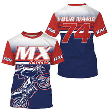 Load image into Gallery viewer, Extreme custom dirt bike riding kid men women UV jersey for biker Motocross shirt red MX off-road PDT192