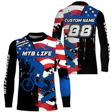 Load image into Gallery viewer, MTB Life American mountain bike jersey Kid adult biking shirt UPF30+ cycling gear bicycle clothes| SLC97