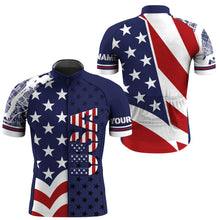 Load image into Gallery viewer, Men &amp; Women American cycling jersey with 3 pockets &amp; full zip UPF50+ USA bike shirt MTB BMX Gear| SLC162