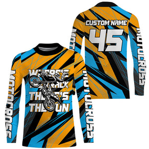 Where's The Track There's The Fun Personalized Motocross Jersey UPF30+ Dirt Bike MX Racing NMS1163