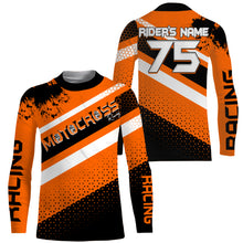 Load image into Gallery viewer, Motocross racing personalized jersey UFP30+ adult kid dirt bike off-road long sleeves shirt NMS1084