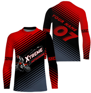 Personalized Extreme Motocross Jersey UPF30+ Kid Adult Dirt Bike Racing Long Sleeves Off-road NMS1130