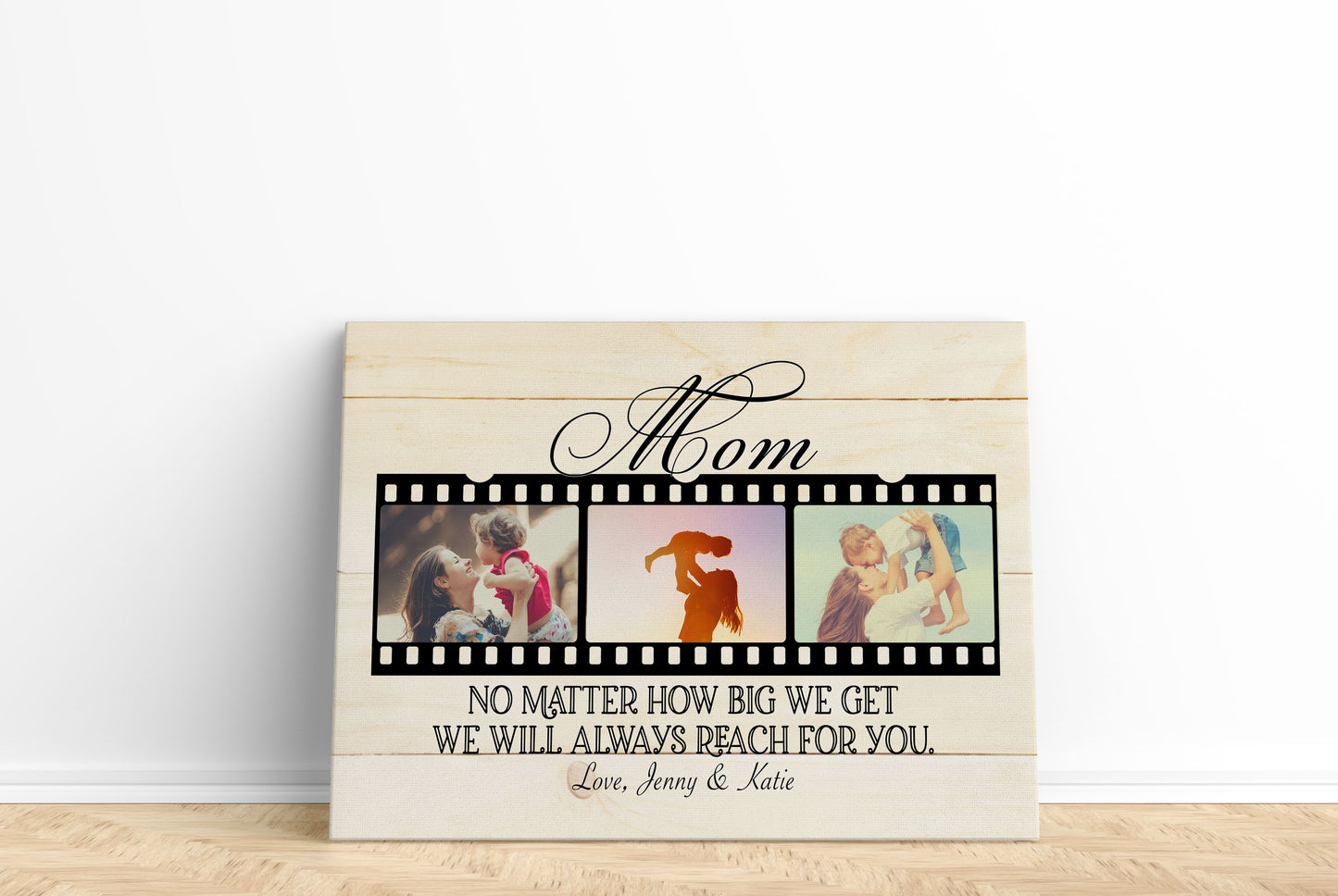 Personalized Mom Canvas- Best Mom Ever Mother's Day Custom Photo Collage, I Love You Mom Christmas Gift| N2463