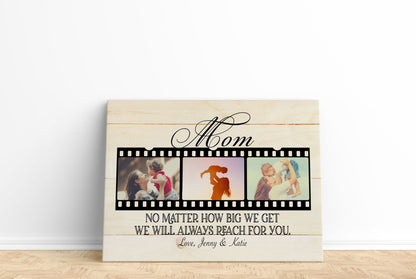 Personalized Mom Canvas- Best Mom Ever Mother's Day Custom Photo Collage, I Love You Mom Christmas Gift| N2463