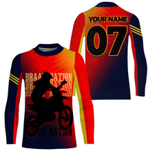 Load image into Gallery viewer, Brap Nation Personalized Jersey Kid Adult Motocross Dirt Bike MX Racing Long Sleeves Offroad NMS1114