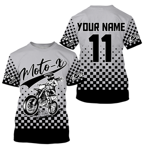 MotoX Girl custom motocross jersey for women girls UPF30+ dirt bike racing flag off-road motorcycle NMS966