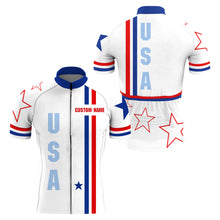 Load image into Gallery viewer, Men &amp; women American cycling jersey with pockets UPF50+ USA cycle gear MTB BMX mountain bike shirt| SLC165