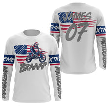 Load image into Gallery viewer, Kid&amp;Adult custom Motocross jersey American Flag AntiUV Brap dirt bike Extreme MX racing motorcycle| NMS918