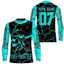Load image into Gallery viewer, Full Throttle Personalized Motocross Jersey UPF30+ Kid Adult Dirt Bike Long Sleeves MX Racing NMS1145