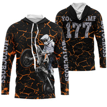 Load image into Gallery viewer, Youth kid adult Motocross racing jersey orange shirt custom UV protective off-road MX extreme biker PDT34