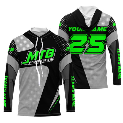 Custom black kid adult MTB gear Lightweight UPF30+ sun shirt Mountain bike shirt Cycling racewear| SLC112