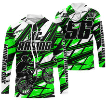 Load image into Gallery viewer, Green XC mountain bike jersey UPF30+ Cross-country kid adult MTB shirt cycling gear| SLC107