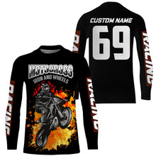 Load image into Gallery viewer, Custom Motocross jersey kid&amp;adult UV protective Iron and Wheels dirt bike MX racing off-road| NMS903