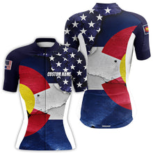 Load image into Gallery viewer, Colorado men/women cycling jersey with 3 pockets American bike shirt UPF50+ mountain bike BMX gear| SLC170