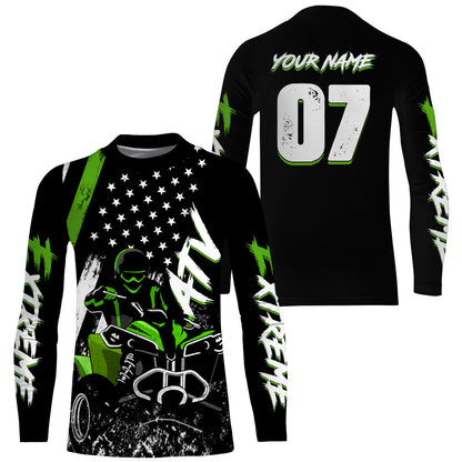 Custom ATV Motocross Jersey UPF30+ Quad Bike Shirt Extreme Racing Adult Youth Long Sleeves NMS1340